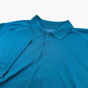 Lululemon Metal Vent Tech Polo Shirt Men XXL Capri Blue Teal Athleisure Casual